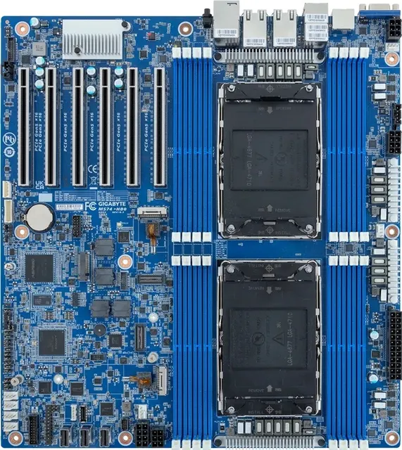 Płyta główna Gigabyte MS74-HB0 2x LGA4710 Intel Xeon 6 SoC (16x DIMM 3x SlimSAS (12x SATA) 2xM.2 2x10Gbe 2x1Gbe IPMI E-ATX)