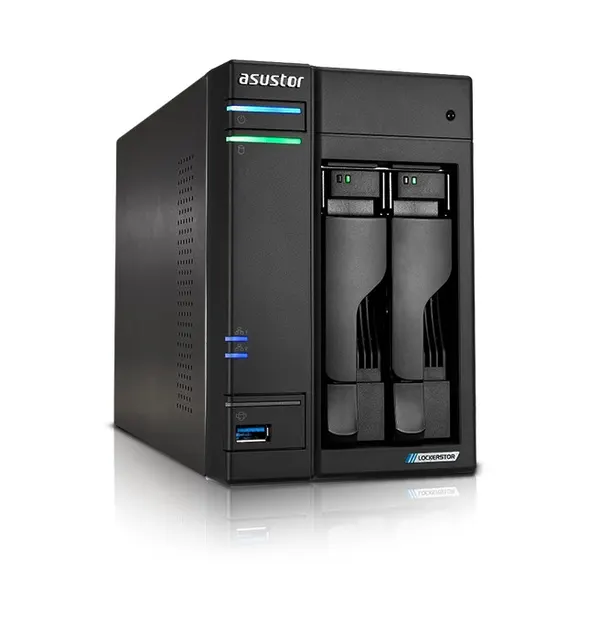 Asustor LOCKERSTOR 2 Gen2 (AS6702T) NAS Komputer stacjonarny Intel® Celeron® N5105 4 GB DDR4 0 TB ADM Czarny