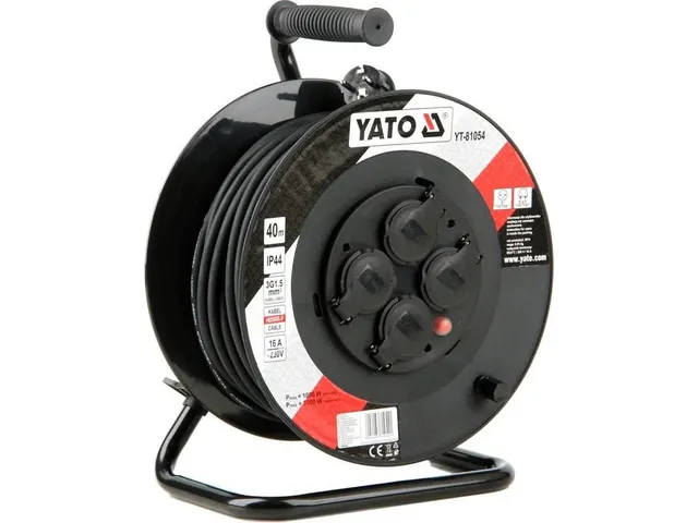 YATO PRZEDŁUŻACZ BĘBNOWY 40m 3 x 1 5mm2 IP44 81054
