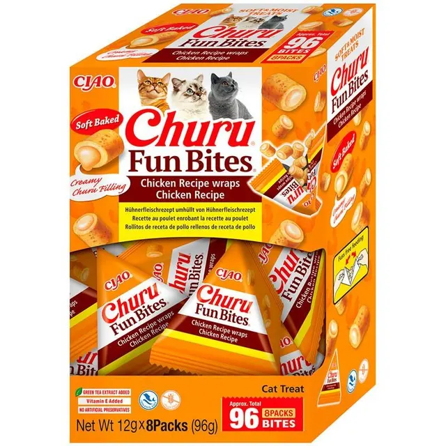 INABA CAT FUN BITES CHICKEN RECPIE przysmak dla kota 8x12g (96g)