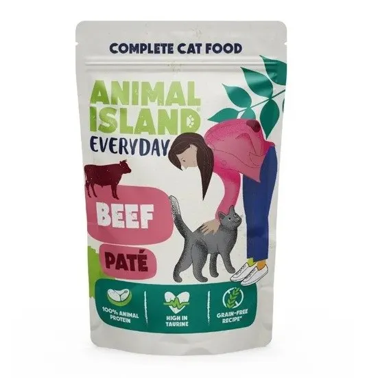 ANIMAL ISLAND Everyday Mokra Karma dla Kota Pasztet Wołowina 100g