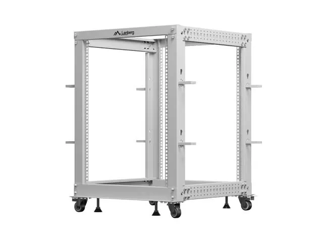LANBERG OPEN RACK 19 15U 600X600-1100 REGULOWANY SZARY
