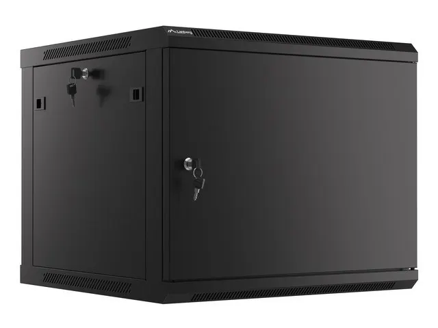 LANBERG SZAFA WISZĄCA RACK 19 9U 600X600 DRZWI METALOWE CZARNA (FLAT PACK) WF01-6609-00B