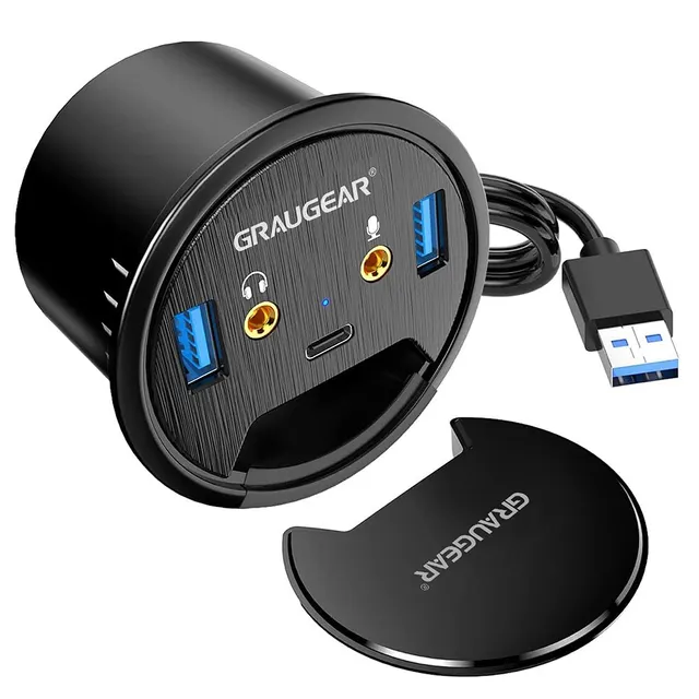 GRAUGEAR G-THUB-AU-60 huby i koncentratory USB 3.2 Gen 1 (3.1 Gen 1) Type-A Czarny