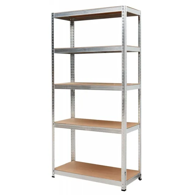 Regał AW 5 półek 180x90x40 nośność 250kg 5 0mm wciskany szybki montaż