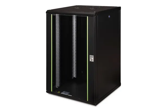 Digitus Szafa sieciowa wisząca Unique 19 20U rack 600x600 drzwi szyba czarny niedzielona złożona 100kg