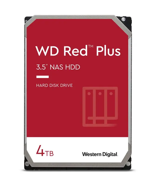 Dysk HDD WD Red Plus WD40EFPX (4 TB ; 3.5 ; 256 MB; 5400 obr/min)