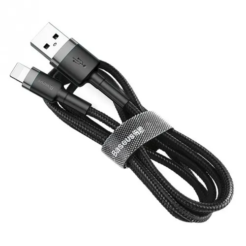 BASEUS KABEL LIGHTNING USB 2 4A 1M SZARO-CZARNY