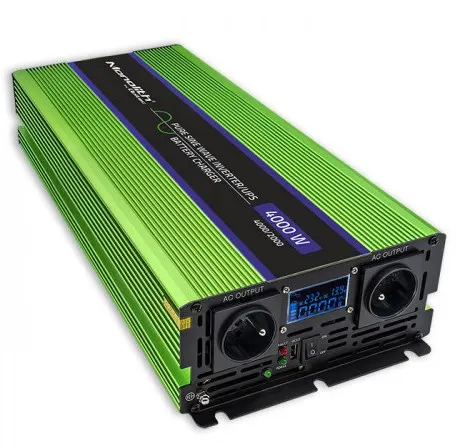 QOLTEC PRZETWORNICA NAPIĘCIA MONOLITH, ŁADOWANIE BATERII, UPS, 2000W, 4000W, 12V NA 230V, CZYSTY SINUS, LCD