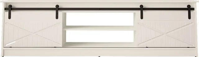 Szafka RTV GRANERO 200x56 7x35 biały/biały połysk