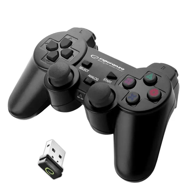 Gamepad bezprzewodowy Esperanza EGG108K (PC PS3; kolor czarny)