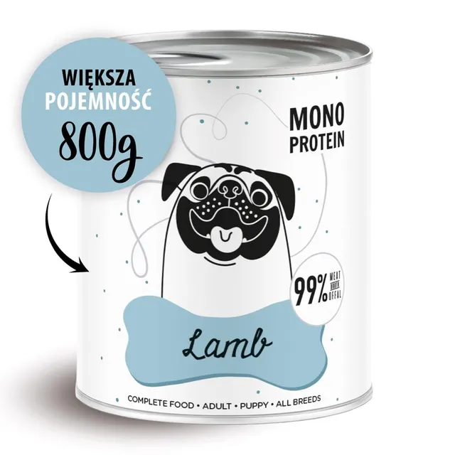 Paka Zwierzaka Pepe Lamb 99% jagnięcina 800g