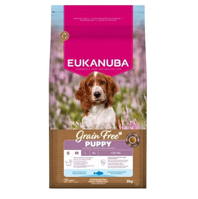 EUK DOG PUP&JR SMMED GF OF 3KG