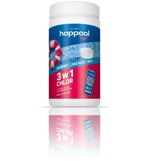 Acrylmed 1kg Multichlor 20g kompleksowa dezynfekcja wody basenowej - tabletki