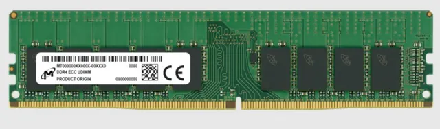 Micron UDIMM ECC 16GB DDR4 2Rx8 2666MHz PC4-21300 MTA18ASF2G72AZ-2G6