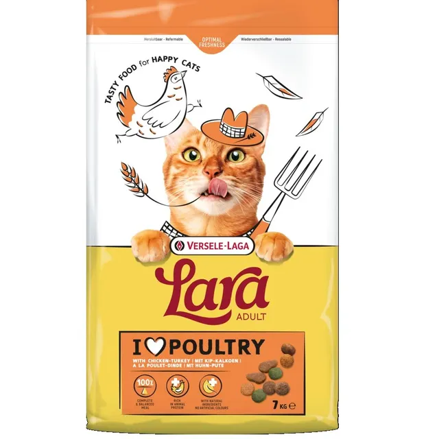 VL-Lara Adult Turkey & Chicken z indykiem i kurczakiem karma dla kotów dorosłych 7kg