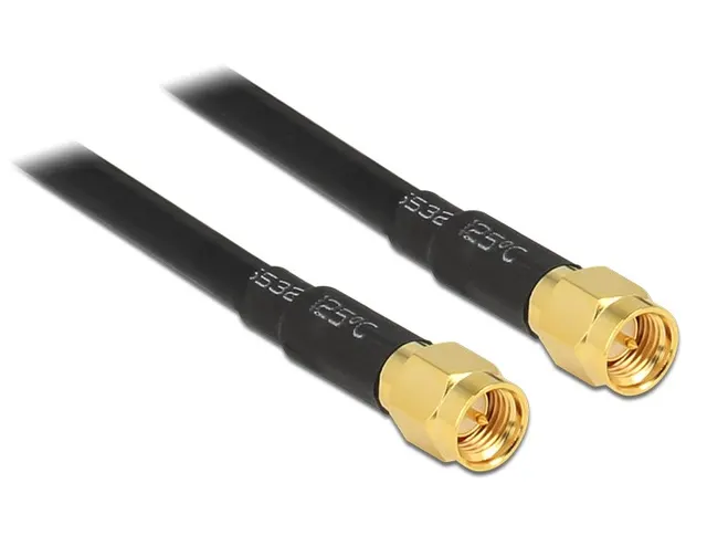 DeLOCK 88891 kabel koncentryczny LMR195 5 m Czarny