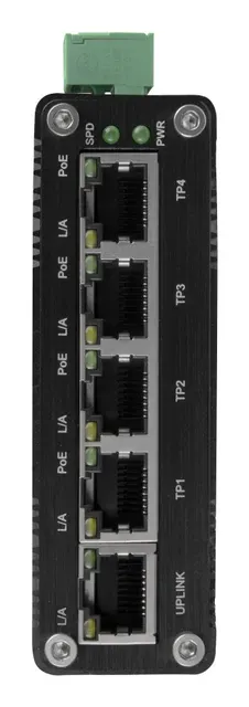 BCS ISP04G01G Gigabit Ethernet (10/100/1000) Obsługa PoE Czarny