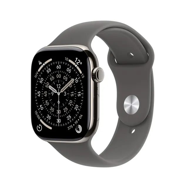 Apple Watch Series 11 OLED 42 mm Cyfrowy 374 x 446 px Ekran dotykowy 5G Tytan Wi-Fi GPS