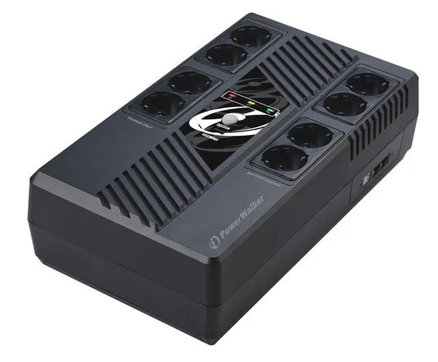 Zasilacz awaryjny UPS Power Walker Line-Interactive 1000VA MS 8x FR, RJ45 In/Out, USB HID, USB Ładowarka