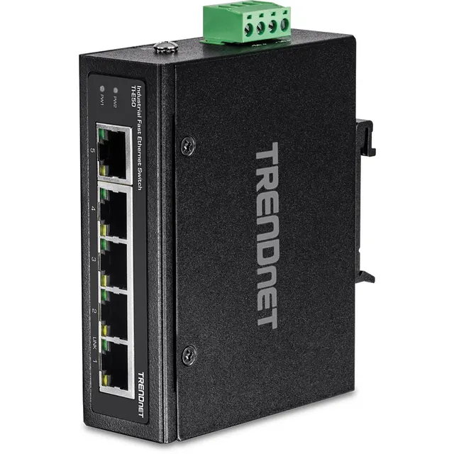 TRENDnet Industrial Switch 5-Port Fast Ethernet DIN-Rail