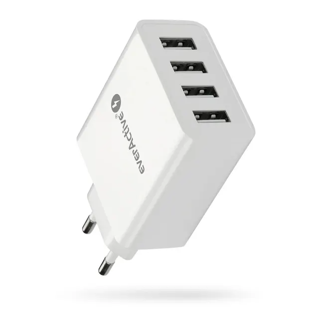 EVERACTIVE ŁADOWARKA SIECIOWA 4XUSB 5A - BIAŁA SC-400