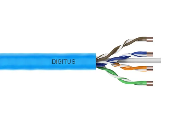 Digitus Kabel instalacyjny kat.6A U/UTP Dca AWG 23/1 LSOH 500m niebieski szpula