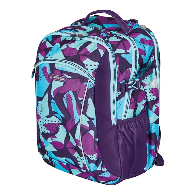 Herlitz Ultimate CamoPurple plecak Plecak szkolny Niebieski Fioletowy Poliester