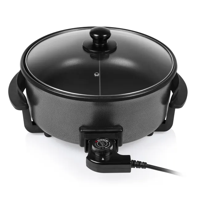 Tristar, Wielofunkcyjna patelnia grillowa XL, PZ-9135, Średnica 30 cm, Grill, 1500 W, Pokrywka w zestawie, Uchwyt stały, Czarny