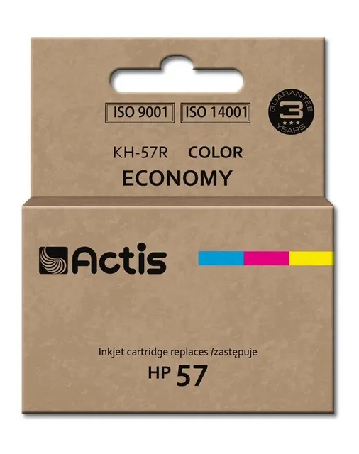 Actis KH-57R Tusz (zamiennik HP 57 C6657A; Standard; 18 ml; kolor: Cyjan Purpurowy Żółty)