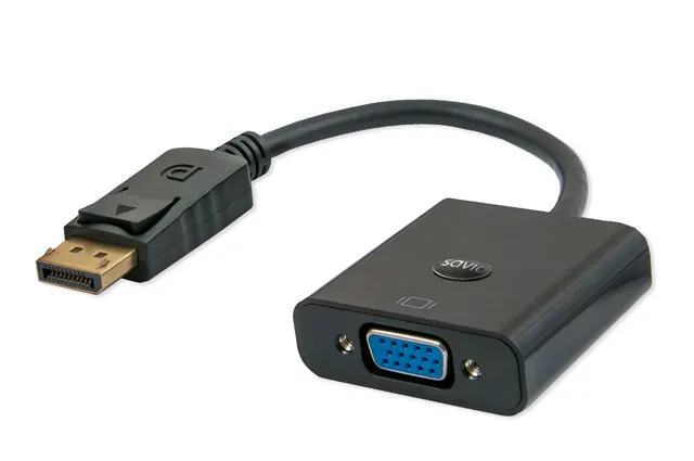 Adapter SAVIO CL-90 (DisplayPort M - D-Sub (VGA) F; 0 20m; kolor czarny)