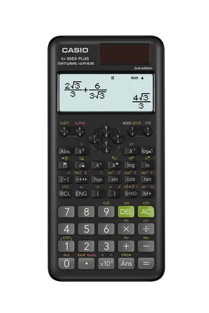 CASIO FX-85ESPLUS-2 B KALKULATOR NAUKOWY 252 FUNKCJE 77X162MM KARTONIK CZARNY