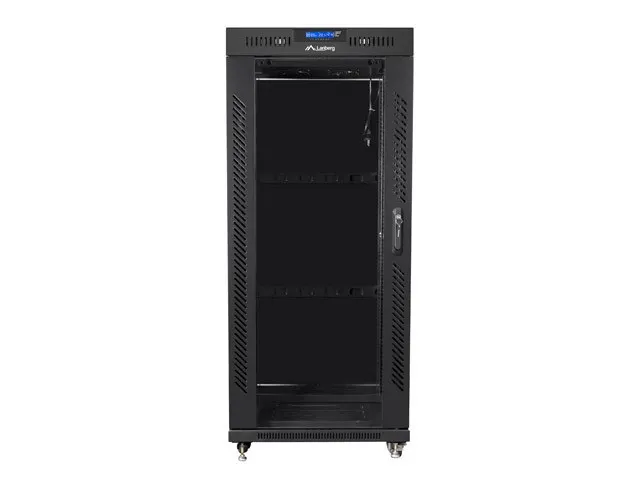 LANBERG SZAFA STOJĄCA RACK 19 27U 600X600 DRZWI SZKLANE LCD CZARNA FF01-6627-12BL (FLAT PACK)