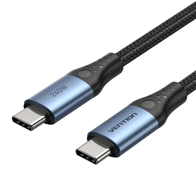 Kabel USB-C do USB-C Vention USB 2.0 5A 240W 1m czarny (TREBF)