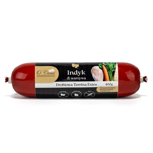 O'Canis Indyk Warzywa - Drobiowa Terrina Extra dla psa 400g