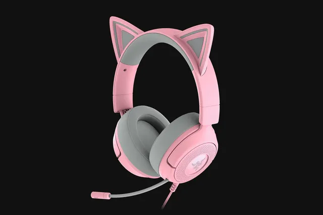 Zestaw słuchawkowy Razer Gaming Kraken Kitty V3 X Przewodowe Nauszne Mikrofon Kwarc