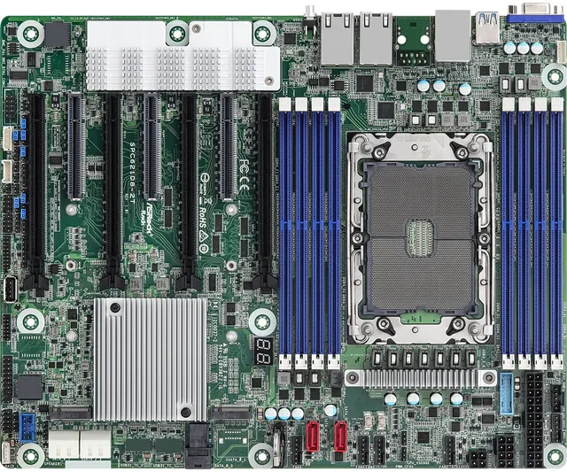 Płyta główna ASRock SPC621D8-2T 1x LGA4189 Intel Xeon Scalable 3gen C621A (8xDIMM SATA 2xM.2 2x10GbE IPMI)
