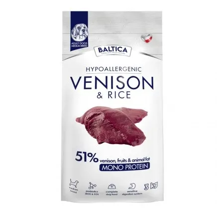 BALTICA NUTRACEUTIC Hypoallergenic Venison & rice M 3kg