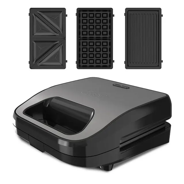 Opiekacz Black+Decker z 3 wymiennymi płytami BXSA754E 750W