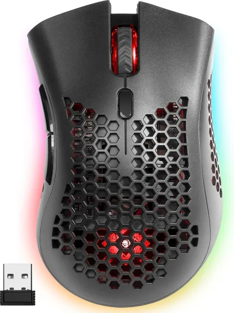 DEFENDER MYSZ BEZPRZEWODOWA GM-709L WARLOCK RF RGB 2400DPI 8P 5 TRYBÓW PODŚWIETLENIA DZIUROWANA 52709