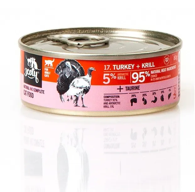 3Coty TURKEY + KRILL for Adult cats 80g