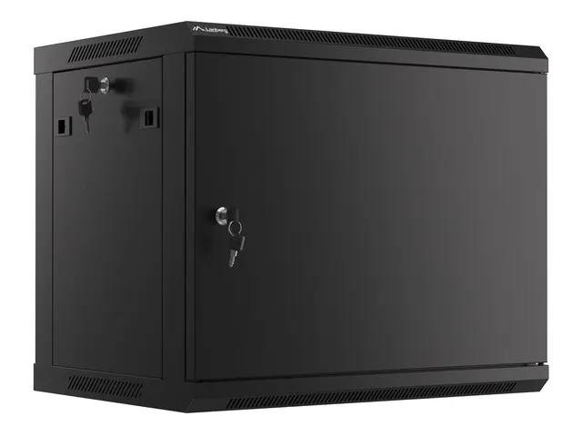 LANBERG SZAFA WISZĄCA RACK 19 9U 600X450 DRZWI METALOWE CZARNA (FLAT PACK) WF01-6409-00B