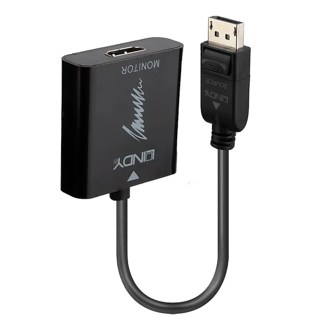 Lindy 41068 adapter kablowy 1 5 m DisplayPort HDMI Typu A (Standard) Czarny