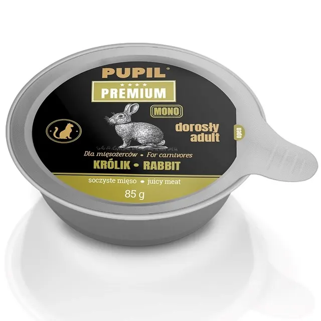 PUPIL PREMIUM GOLD ADULT Królik karma dla kota 85g
