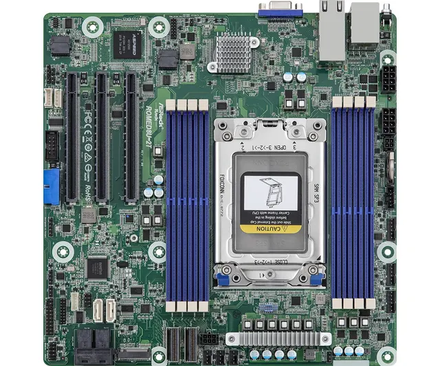 Płyta główna ASRock ROMED8U-2T 1x SP3 AMD Epyc 7000 SoC (SATA NVMe 1xM.2 2x10GbE IPMI)