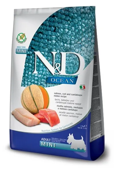 FARMINA N&D Ocean Dog Salmon Cod&Cantaloupe - sucha karma dla psa - 2 5 kg