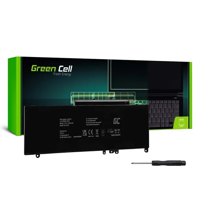 GREEN CELL BATERIA DE102V3 G5M10 0WYJC2 DO DELL LATITUDE E5250 E5450 E5550 6200MAH 7.6V