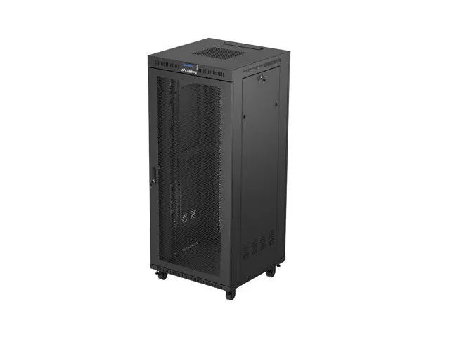 Szafa instalacyjna rack stojąca 19 37U 800X800 czarna drzwi perforowane LCD Lanberg (Flat Pack)