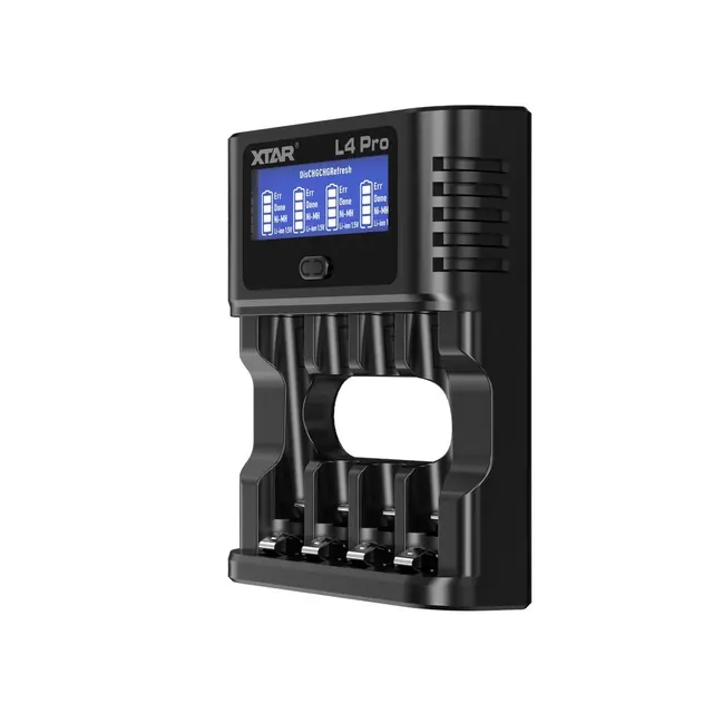 XTAR ŁADOWARKA DO AKUMULATORÓW R03 / AAA ORAZ R6 / AA LI-ION 1 5V / NIMH Z WYŚWIETLACZEM - 4 KANAŁY L4PRO