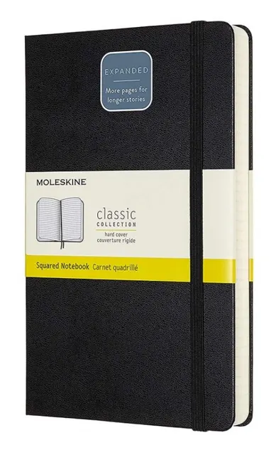 MOLESKINE Notes Classic L (13x21cm) w kratkę twarda oprawa 400 stron czarny